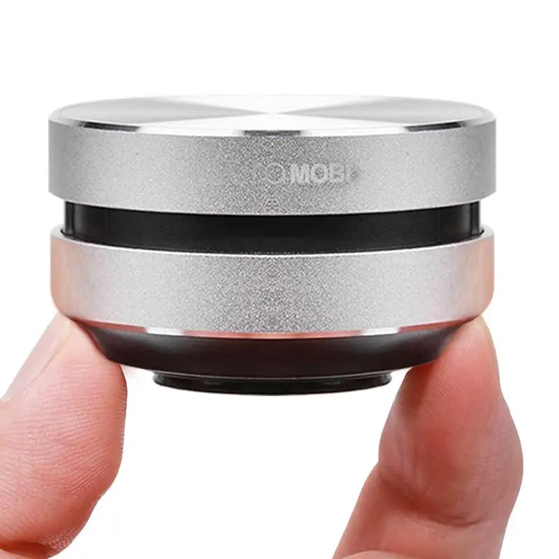 Mini Bone Conduction Speaker with Magnetic Stickers, Make Anything into Speaker Humbird Speaker Wireless Bass Sound for Travel, Silver Audio Bluetooth Compact Metal Plastic Stereo Birthday Device