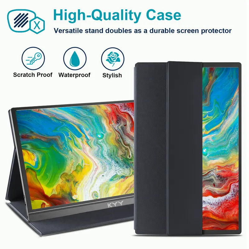 KYY Portable Monitor 15.6Inch 1080P FHD Laptop Monitor Screen