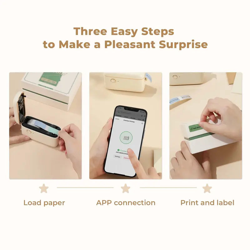 NIIMBOT H1S Label Maker Machine with Tape, Half Inch Print Width Portable Mobile Editing Sticker Printer, Compatible Gap & Continuous Paper