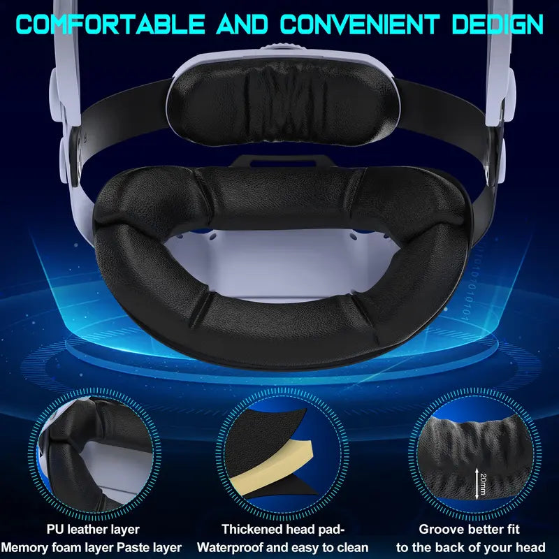 ESYWEN Head Strap for Oculus Quest 2 & 3 Accessories,With 7500Mah Rechargeable Battery, VR Accessories Adjustable Elite Strap for Oculus Quest 2 & 3 VR Headset