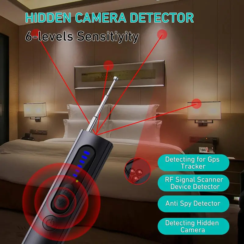 The Hidden Camera Detector (With Built-In RF and GPS Tracking Detection) for Hotel and Airbnb Safety)