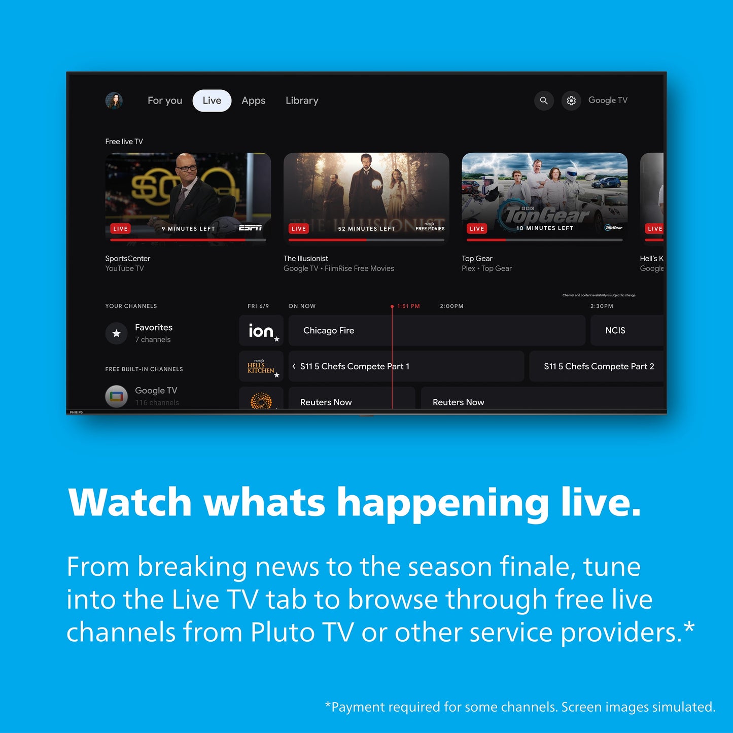 65" Class 4K Ultra HD (2160P) Google Smart LED Television (65PUL7552/F7) (New)