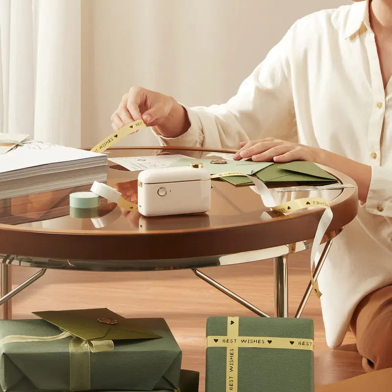 NIIMBOT H1S Label Maker Machine with Tape, Half Inch Print Width Portable Mobile Editing Sticker Printer, Compatible Gap & Continuous Paper