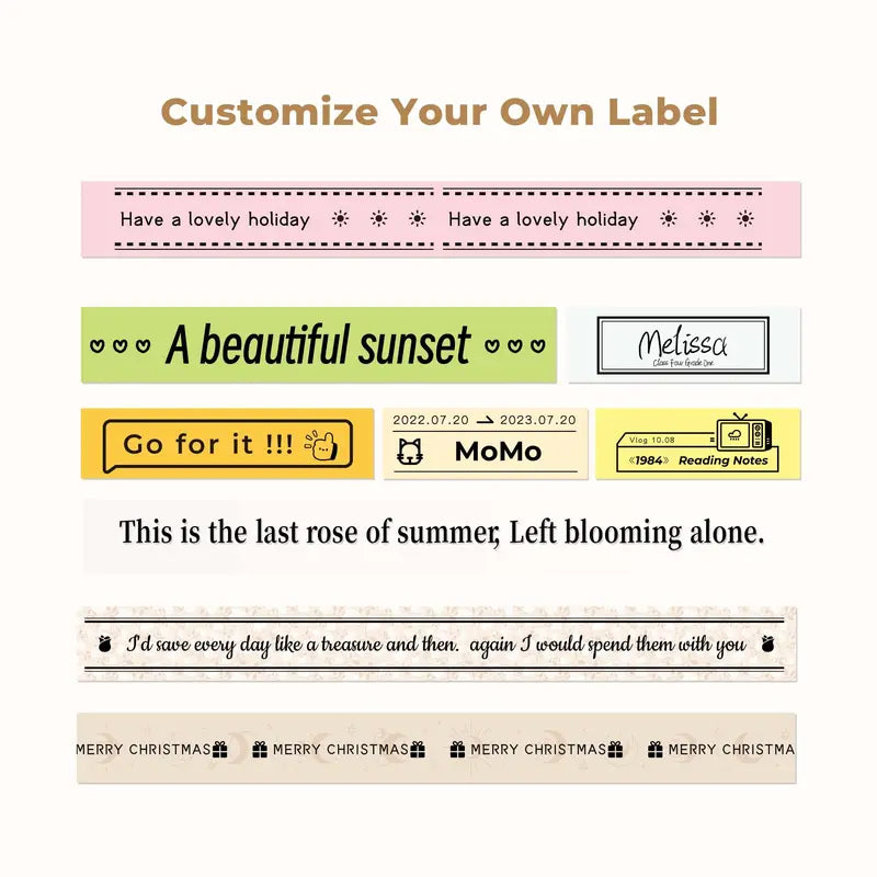 NIIMBOT H1S Label Maker Machine with Tape, Half Inch Print Width Portable Mobile Editing Sticker Printer, Compatible Gap & Continuous Paper