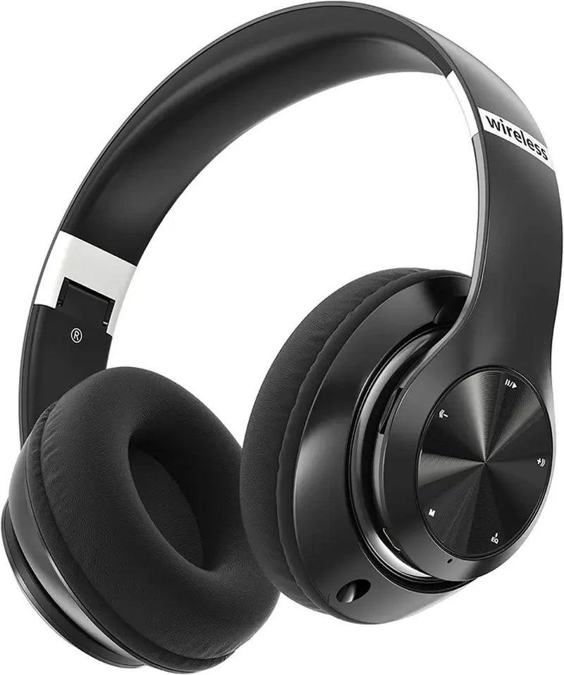 Wireless Bluetooth Headphones Over-Ear, 60H Playtime Foldable and Wired Stereo Headset Hifi Stereo Sound with 6 EQ Modes