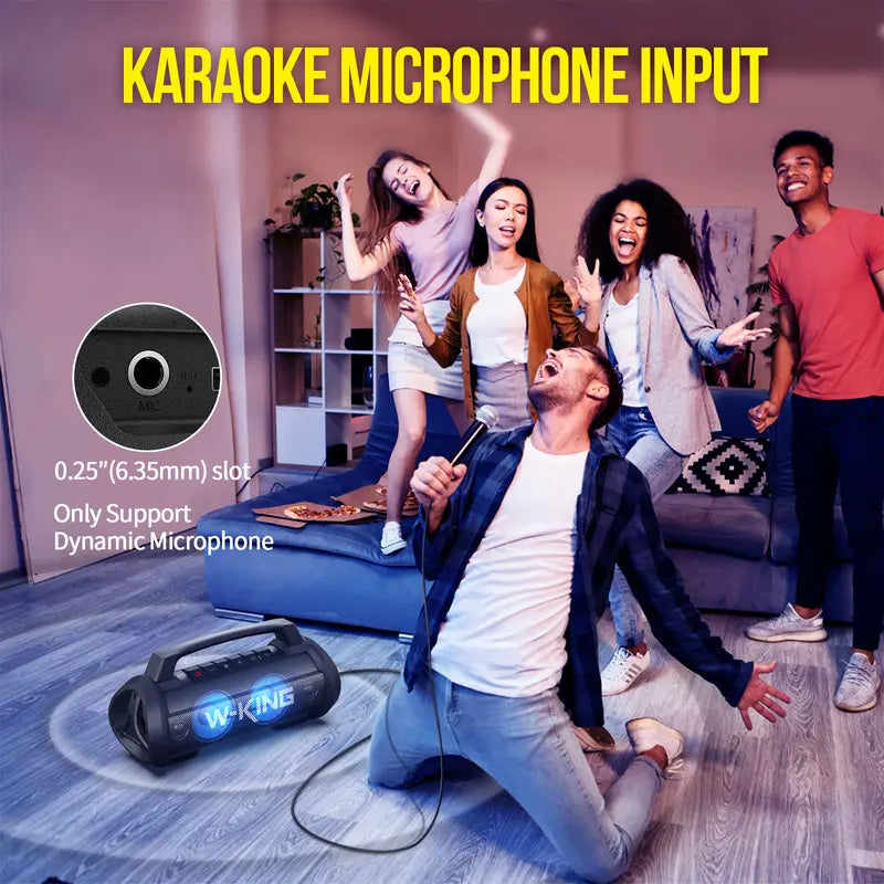 W-KING 70W Bluetooth Speaker Wireless Outdoor Speakers Bluetooth Loud Party Speaker Large Portable Waterproof Bluetooth Speakers with Subwoofer/Deep Bass/Dsp/Stereo Pairing/Eq/42H/Power Bank