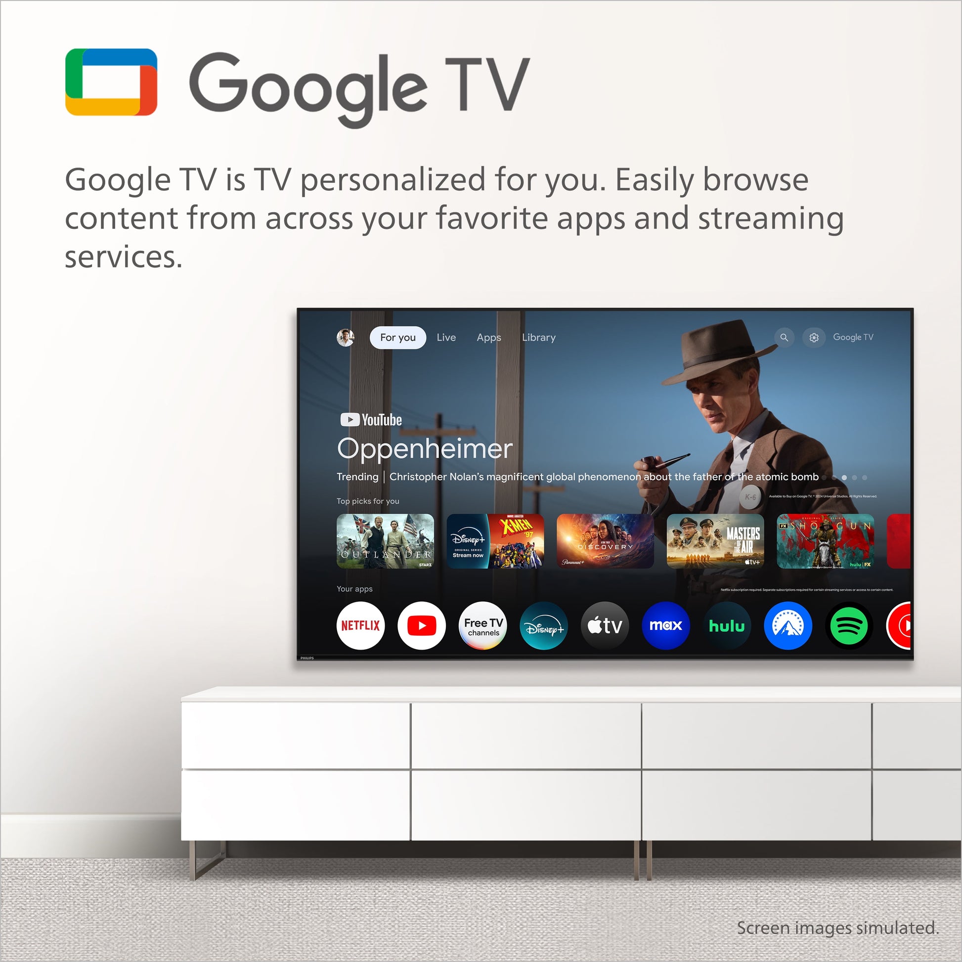 65" Class 4K Ultra HD (2160P) Google Smart LED Television (65PUL7552/F7) (New)