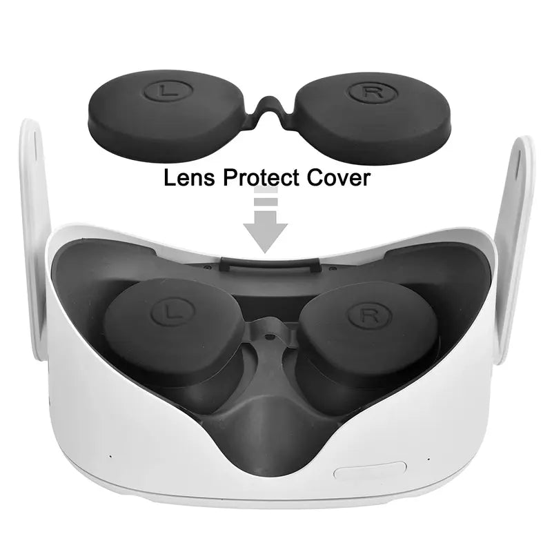 VR Gaming Device Protective Case Kit for Oculus Quest 2, Includes Face Cover, Controller Grip Cover, Lens Cover, Wearable Accessories, Male Game Room Accessories