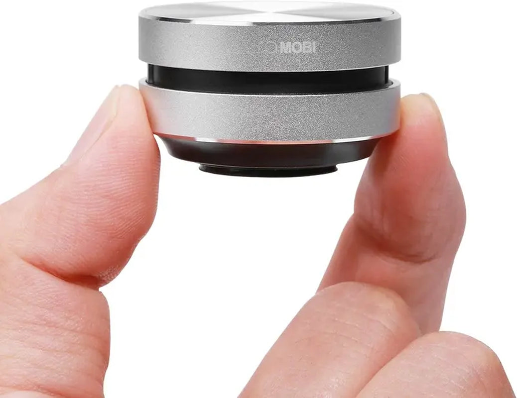 Mini Bone Conduction Speaker with Magnetic Stickers, Make Anything into Speaker Humbird Speaker Wireless Bass Sound for Travel, Silver Audio Bluetooth Compact Metal Plastic Stereo Birthday Device