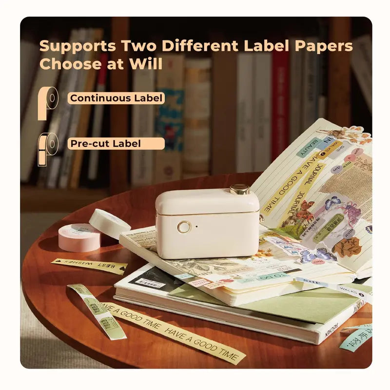 NIIMBOT H1S Label Maker Machine with Tape, Half Inch Print Width Portable Mobile Editing Sticker Printer, Compatible Gap & Continuous Paper