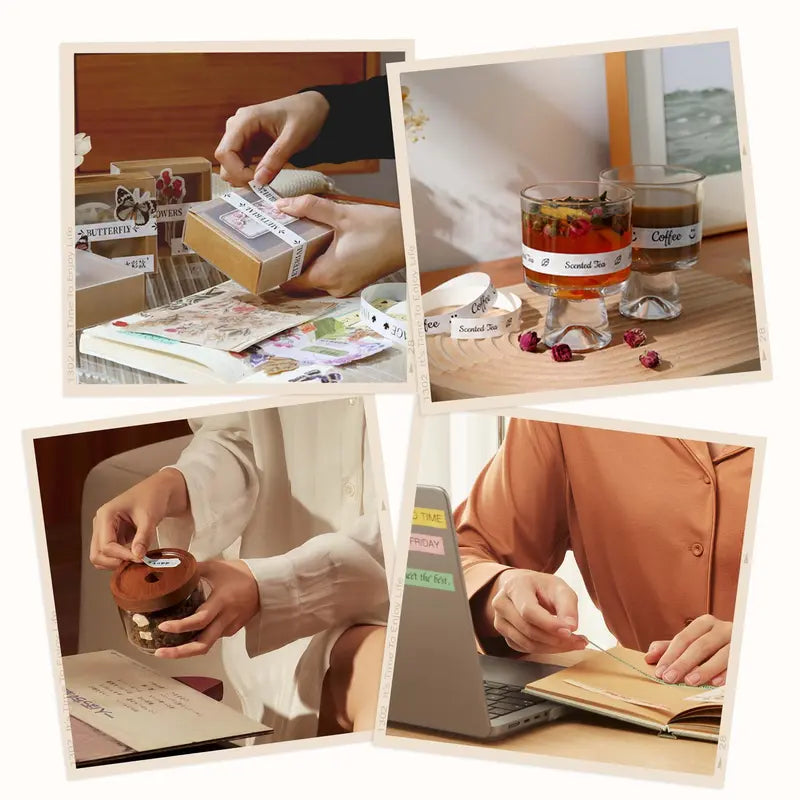 NIIMBOT H1S Label Maker Machine with Tape, Half Inch Print Width Portable Mobile Editing Sticker Printer, Compatible Gap & Continuous Paper