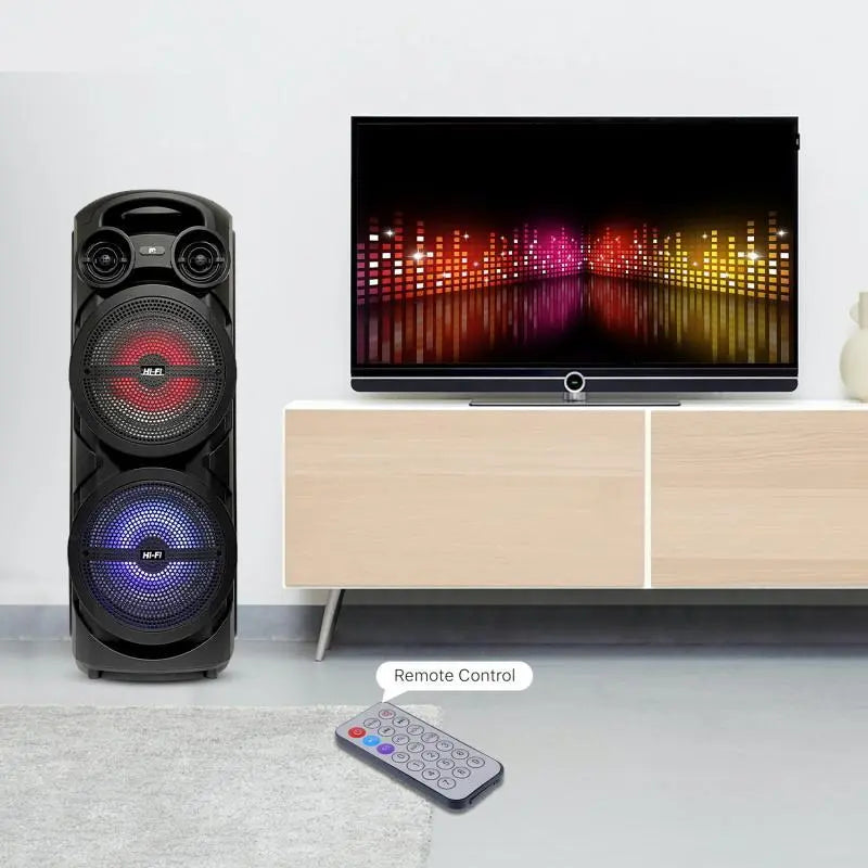 Bluetooth Speaker RGB Wireless Speakers with Remote and Microphone for Home/Party/Outdoor