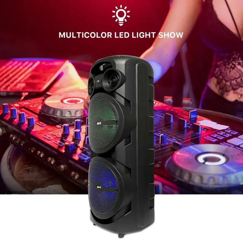 Bluetooth Speaker RGB Wireless Speakers with Remote and Microphone for Home/Party/Outdoor