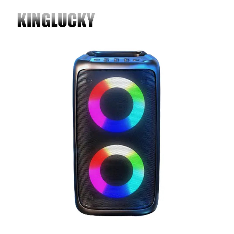 Kinglucky AM-2301 Wireless Bluetooth Portable Speaker 40W Stereo with Multiple LED Light Dynamic Modes, Bass Bluetooth Speaker, Lightweight, Suitable for Party Outdoor Camping Audio Smartphone