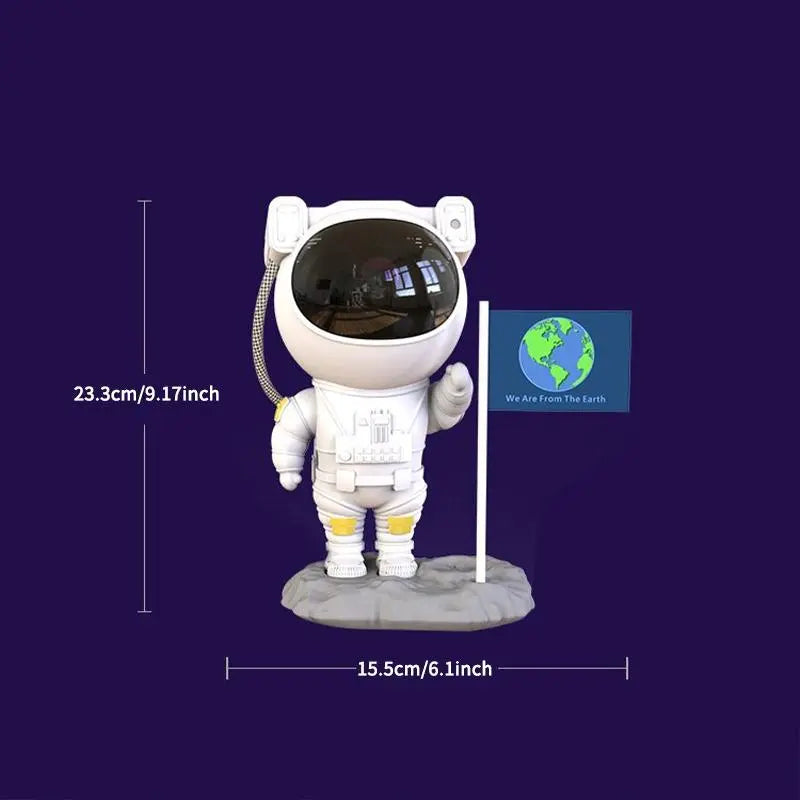 Astronaut & Flag Design Bluetooth-Compatible Speaker Projector (1 Piece), Astronaut Star Projector Lamp with Remote Control, Portable Projector Night Light for Bedroom, Game Room, KTV Decoration