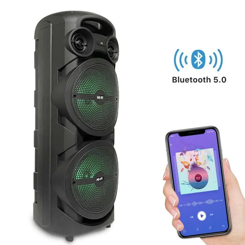 Bluetooth Speaker RGB Wireless Speakers with Remote and Microphone for Home/Party/Outdoor