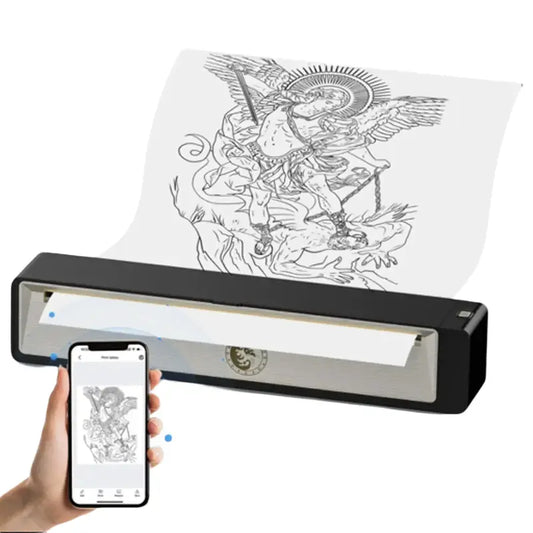 Wormhole Wireless Bluetooth Tattoo Stencil Printer with 2,500Mah Battery Portable Thermal Copier Machine Compatible with Smartphones & PC Cordless US Type Spring Deal Tiktok Campaign